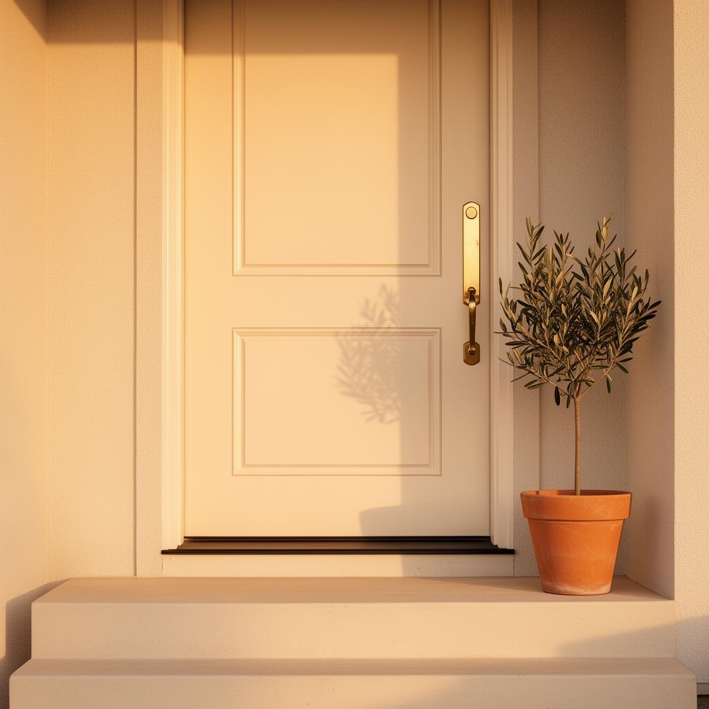 Front entry of a refined Alberta home, representing a confident first home purchase